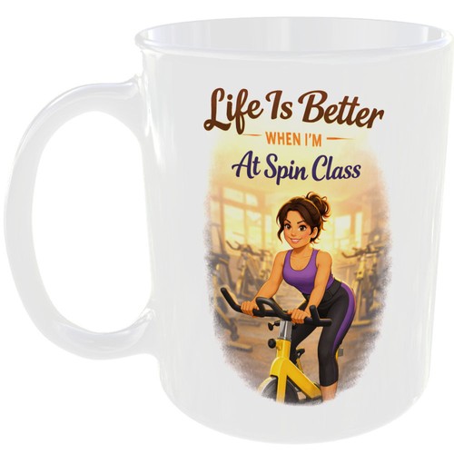 Spin class geschenk tasse - spin,