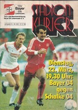 Fußball-Programmheft Bayer Leverkusen - Schalke 04 , 22.03.1988. Erstbesitz