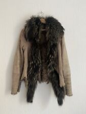 Simone Ricker Pelz Fell Jacke Beige 36 Neupreis 1200€ Warm Jacket Coat Mantel