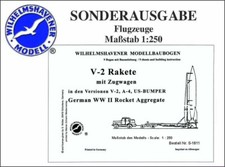 Wilhelmshavener Modellbaubogen V-2 Rakete "Sonderausgabe Maßstab 1:250"