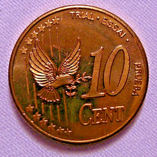 4) Dänemark ★★★ 10 Cent 2002 unc ★★★ PRØVE MUSTER Trial Probe Essai Prueba