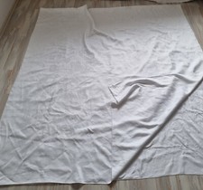 Tafeltuch Leinen Damast  407x184 cm  Floral-Jugendstil   Monogramm  Weiss  ✮1A✮