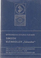 Betriebsanleitung für den Simson-Kleinroller "Schwalbe".