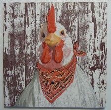 Deko HDF - Tiere Natur Hühner Bauernhof Hahn Henne