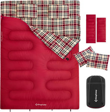 Kingcamp Baumwoll Flanell Doppelschlafsack Winter Schlafsack 2 Personen Outdoor 