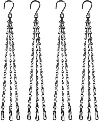 Schwarze metall blumenampel - schwarze,