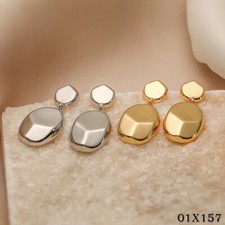 Luxus Damen Ohrringe Ohrsteck 18K Gold Weißgold Echtgold galvanisieren vielseiti