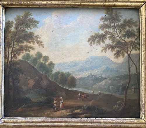 Antikes ölgemälde landschaft - antikes,