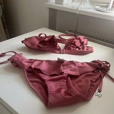 Seafolly Bikini rosa  pink rosé Volants Rüschen 36 S