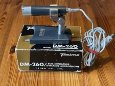 Vintage Primo DM-260 Sub-Miniature Dynamic Microphone w/stand in Box Collectible