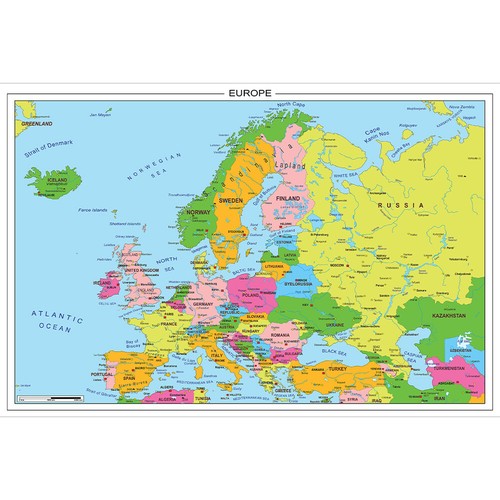 90x60cm europäische politisch - europäische,