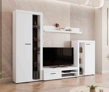 Wohnwnd Rosa Lowboard Vitrine