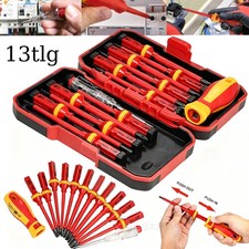 13tlg VDE Isoliert Elektriker Schraubendreher Set 1000V Schraubenzieher Werkzeug