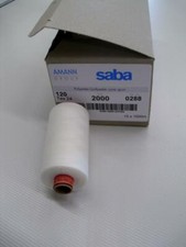 10 x 1000 m Amann / Saba Nähgarne Stärke 120 Farbe  Weiß 2000