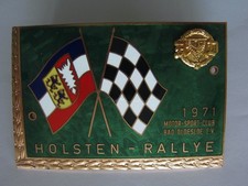 Auto Plakette, AvD Holsten-Rallye, 1971 Motor-Sport-Club Bad Oldesloe