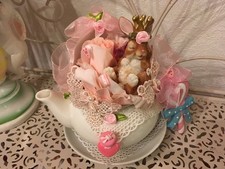 Deko Ostern Häschen Teekanne