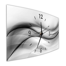 BM Wanduhr 50 cm x 25 cm  leises Uhrwerk Funkwanduhr Digital Art 9545-1 SZ