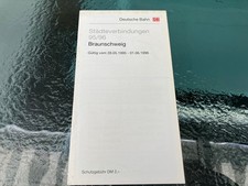 DB-Städteverbindungen Braunschweig 1995/96 Fahrplan Deutsche Bahn