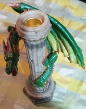 Kerzenständer Drache Säule Kerzenhalter Fantasy ca. 25 cm hoch