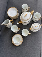 Plankenhammer Kaffeeservice Porzellan Bavaria Goldrand. Aus dem Jahr 1930