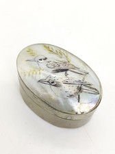 Perlmutt Antike Pillendose