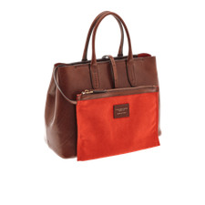 Damen Shopper/Doppel, Leder