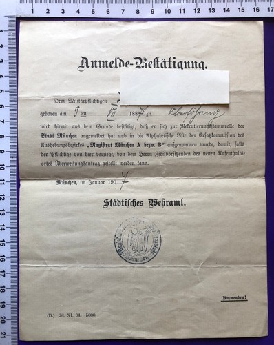 Anmelde-Bestätigung