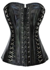 Lack Corsage 4XL 44 46 schwarz