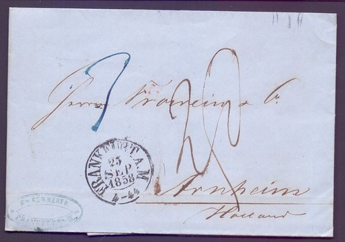 Falt brief 1858 mit stempel - 1858,