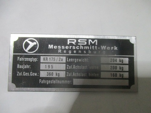 Typenschild rsm 175 - rsm, kr