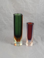Zwei Murano Glas Vase