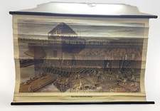 Alte Schulwandkarte - Bau