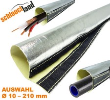HITZESCHUTZ SCHLAUCH ALU KEVLAR Klettverschluss Kälte Schutz Hülle Gewebe Klett