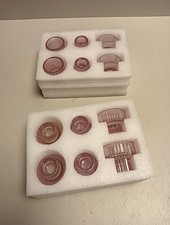 2x 6 Stück Glaskerzenhalter Rosa, dekorativer Teelichthalter für Stabkerze,