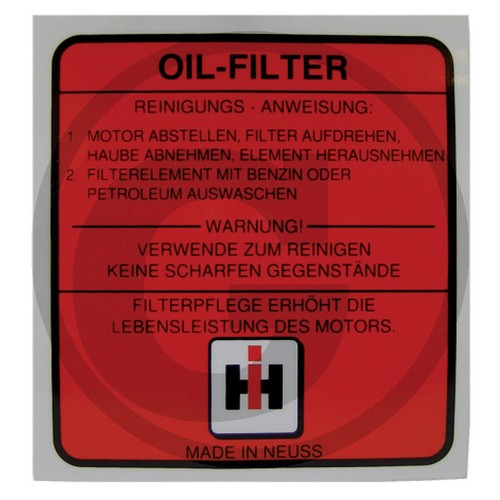 ölfilter aufkleber case - Ölfilter, ih