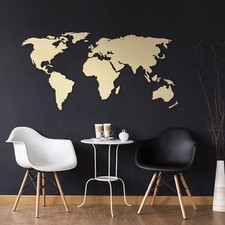 3D Weltkarte aus Holz - Pappel