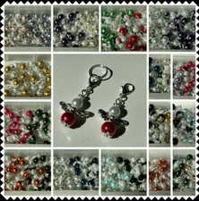 Schutzengel Engel Farbw. Glasperlen Charm Anhänger Bettelarmband Pferdemarke L30