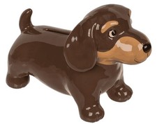 Spardose Dackel mit Stopper