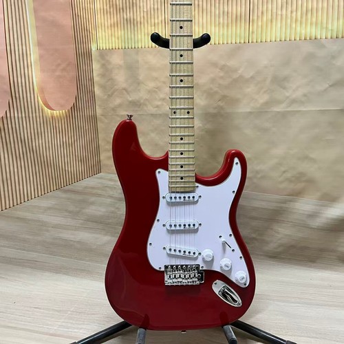 Rote gitarre mit - rote, st-e-gitarre