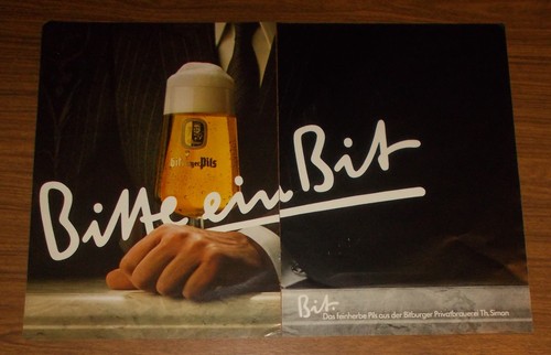 Seltene werbung bitburger pils - seltene,