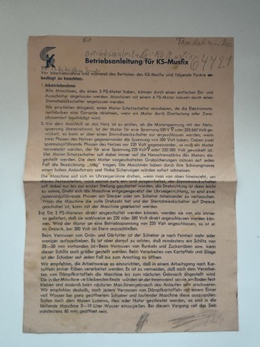Betriebsanleitung musfix - betriebsanleitung, ks