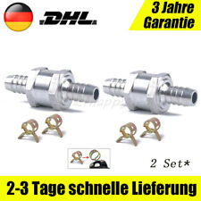 2X Aluminium Rückschlagventil Benzin Diesel Kraftstoff 8mm Schlauch Check