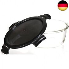 LOCK & LOCK Frischhaltedose Borosilikatglas mit Deckel ca.27cmx13 cm anthrazit