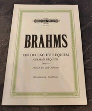 Brahms Deutsches Requiem Opus 45 Auflage Peters 3672 Vokalpartitur