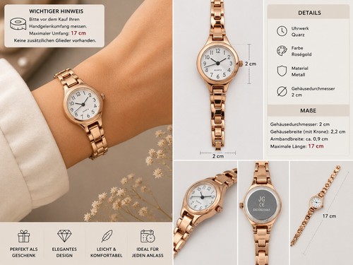 Damen armbanduhr roségold - damen,