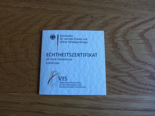 Echtheitszertifikat für - , 50