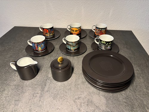 Hundertwasser kaffee service - hundertwasser,