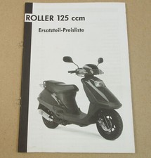 Roller 125 ccm 1/2002 SI Zweirad Service GMBH Preisliste Ersatzteilliste