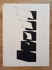 Attila Kovacs 20/100 Serigraphie 1970 Konkrete Kunst 40 x 30 cm signiert