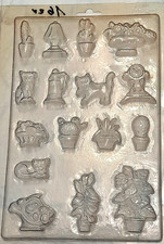 Gips Bilder Gieß Bilder Harz Resin Silikonform Weihnacht Rohling Vintage 16 Fig.